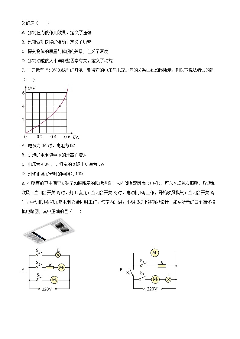 精品解析：2025年江苏省淮安市盱眙县中考一模物理试题（原卷版）第2页