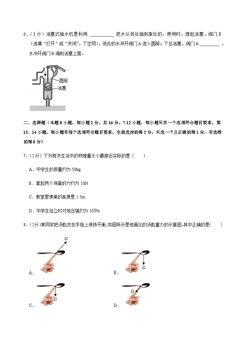 2024-2025学年河南省洛阳市宜阳县八年级（下）期中物理试卷第2页