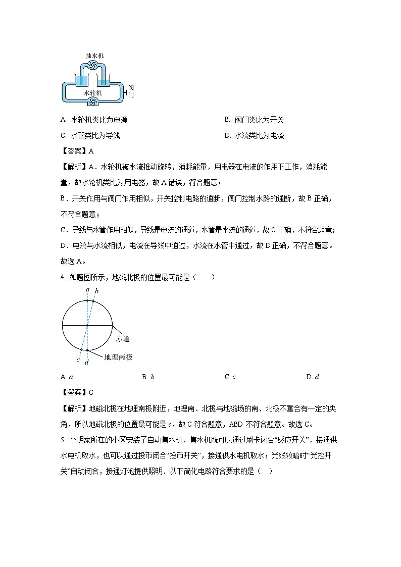 江苏省南通市通州区等2地2024-2025学年九年级上学期期末物理试题（解析版）第2页