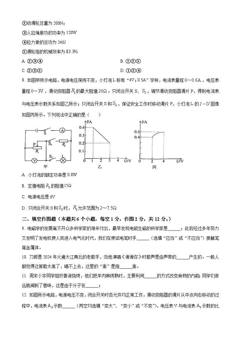 2025年重庆市潼南区中考二模物理试题（中考模拟）第3页
