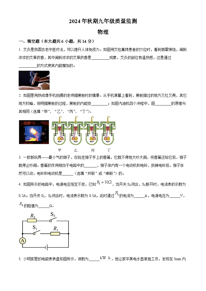 河南省驻马店市驿城区部分初中联考2024-2025学年九年级上学期期末物理试题（原卷版+解析版）第1页