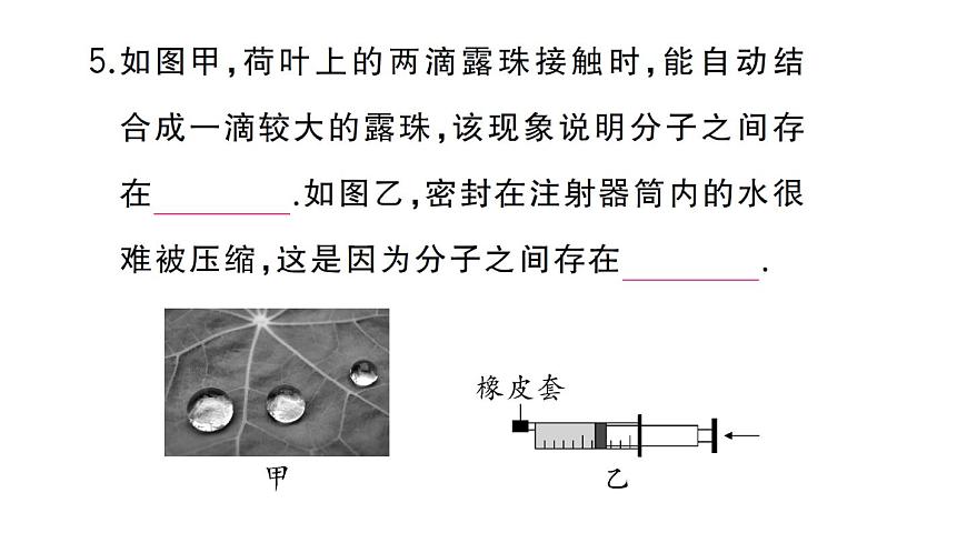 初中物理新人教版九年级全册第十三章第二节 分子动理论的初步知识作业课件2025秋第6页
