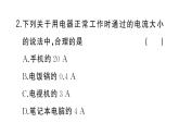 初中物理新人教版九年級(jí)全冊(cè)第十五章第四節(jié) 電流的測(cè)量作業(yè)課件2025秋