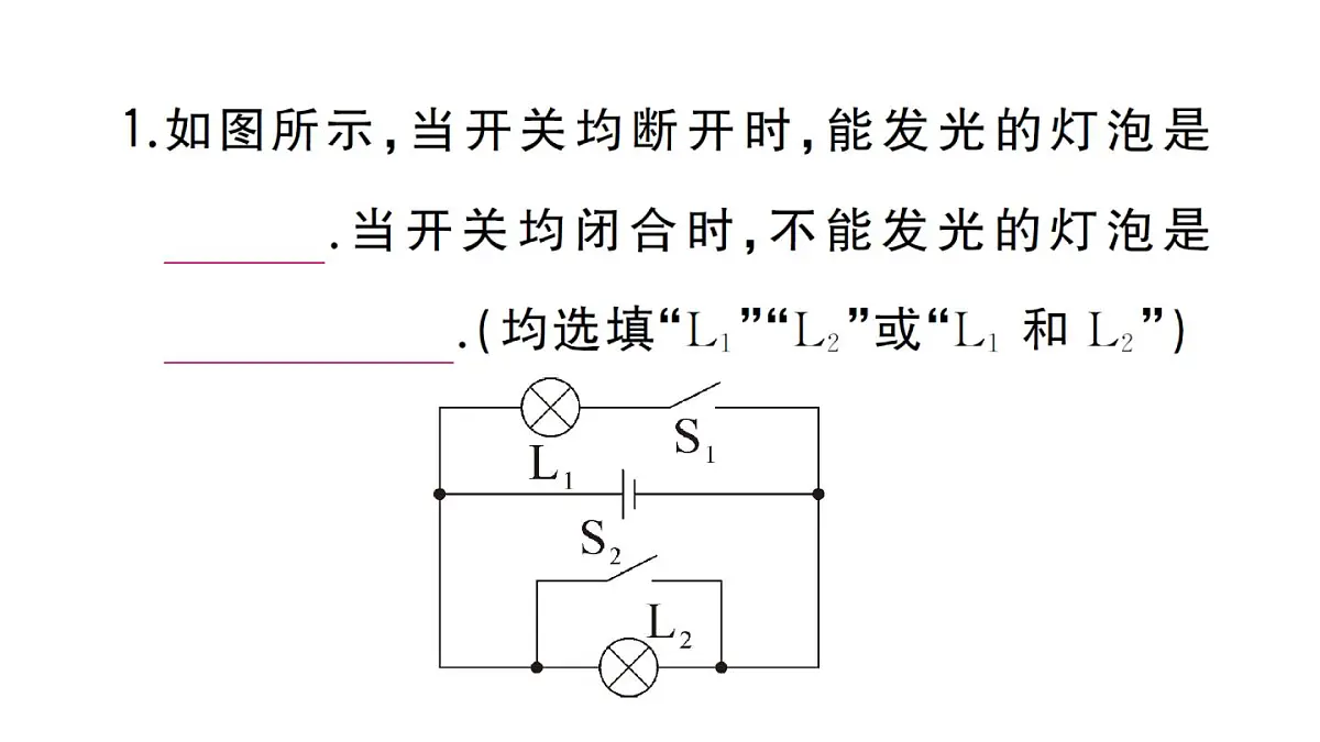 初中物理新人教版九年级全册第十五章专题三 电路的识别作业课件2025秋第4页
