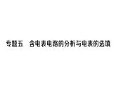 初中物理新人教版九年級全冊第十六章專題五 含電表電路的分析與電表的選填作業(yè)課件2025秋