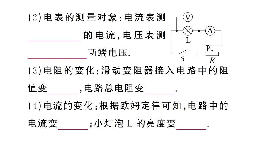 初中物理新人教版九年级全册第十七章专题八 动态电路的分析作业课件2025秋第3页