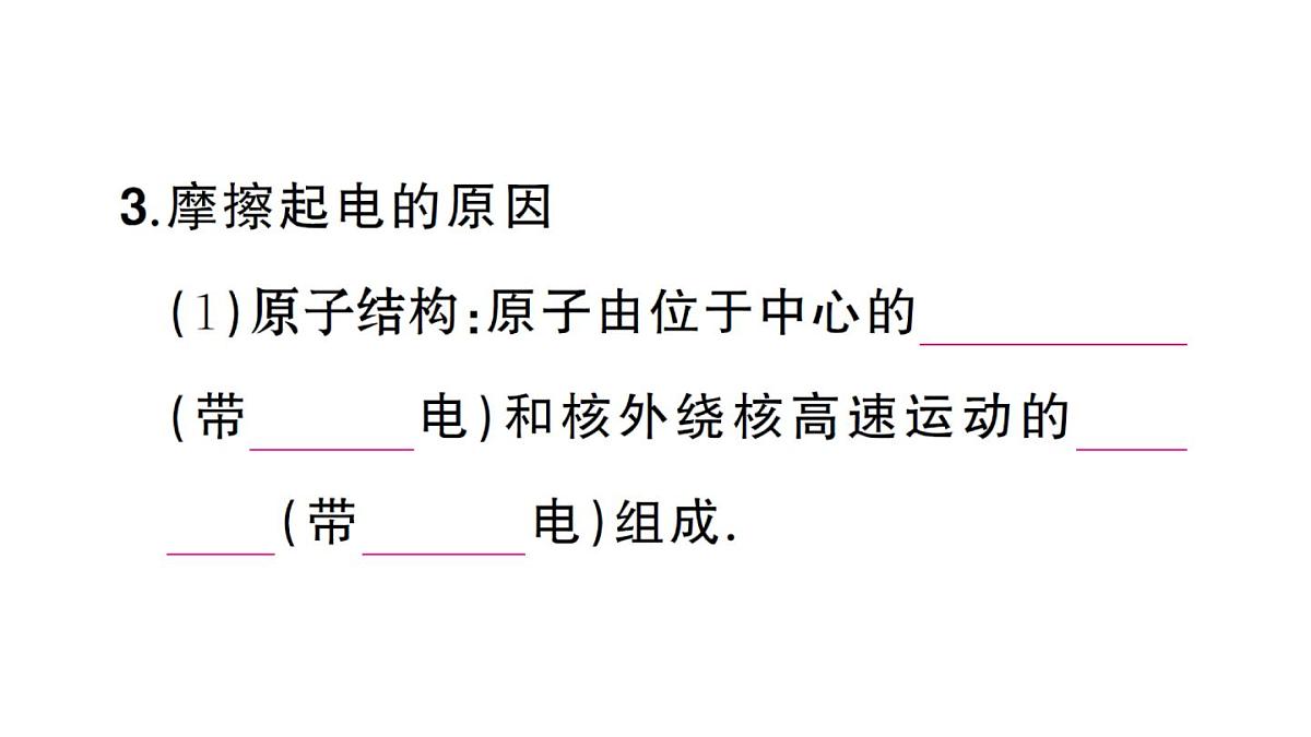初中物理新人教版九年级全册第十五章第一节 两种电荷课堂作业课件2025秋第6页