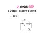 初中物理新人教版九年級全冊第十七章第一節(jié) 電流與電壓、電阻的關(guān)系課堂作業(yè)課件2025秋