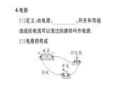初中物理新人教版九年級(jí)全冊(cè)第十五章第二節(jié)第一課時(shí) 電流 電路的構(gòu)成課堂作業(yè)課件2025秋