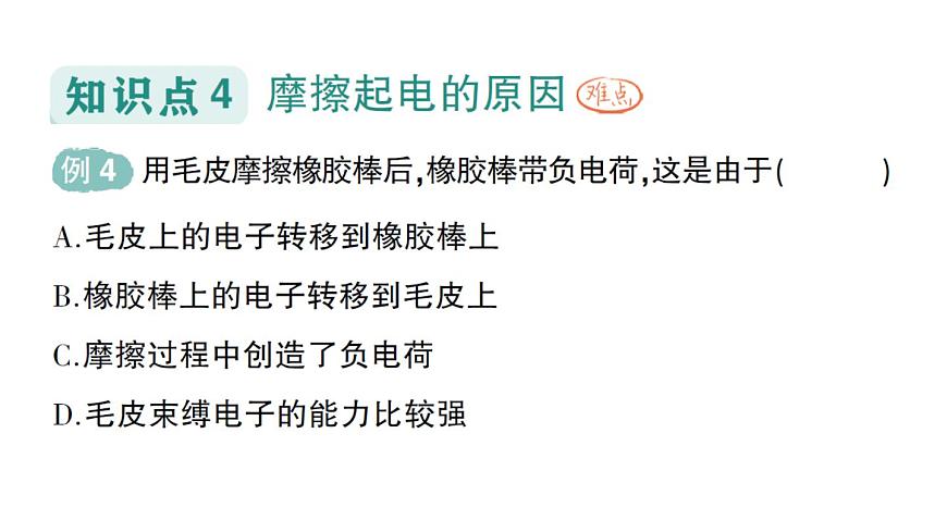 初中物理新人教版九年级全册第十五章第一节 两种电荷作业课件（2025秋季）第8页