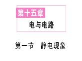 初中物理新滬科版九年級(jí)全冊(cè)第十五章第一節(jié) 靜電現(xiàn)象作業(yè)課件2025秋