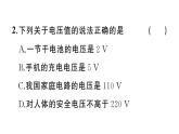 初中物理新滬科版九年級全冊第十五章第四節(jié) 測量：用電壓表測量電壓作業(yè)課件2025秋