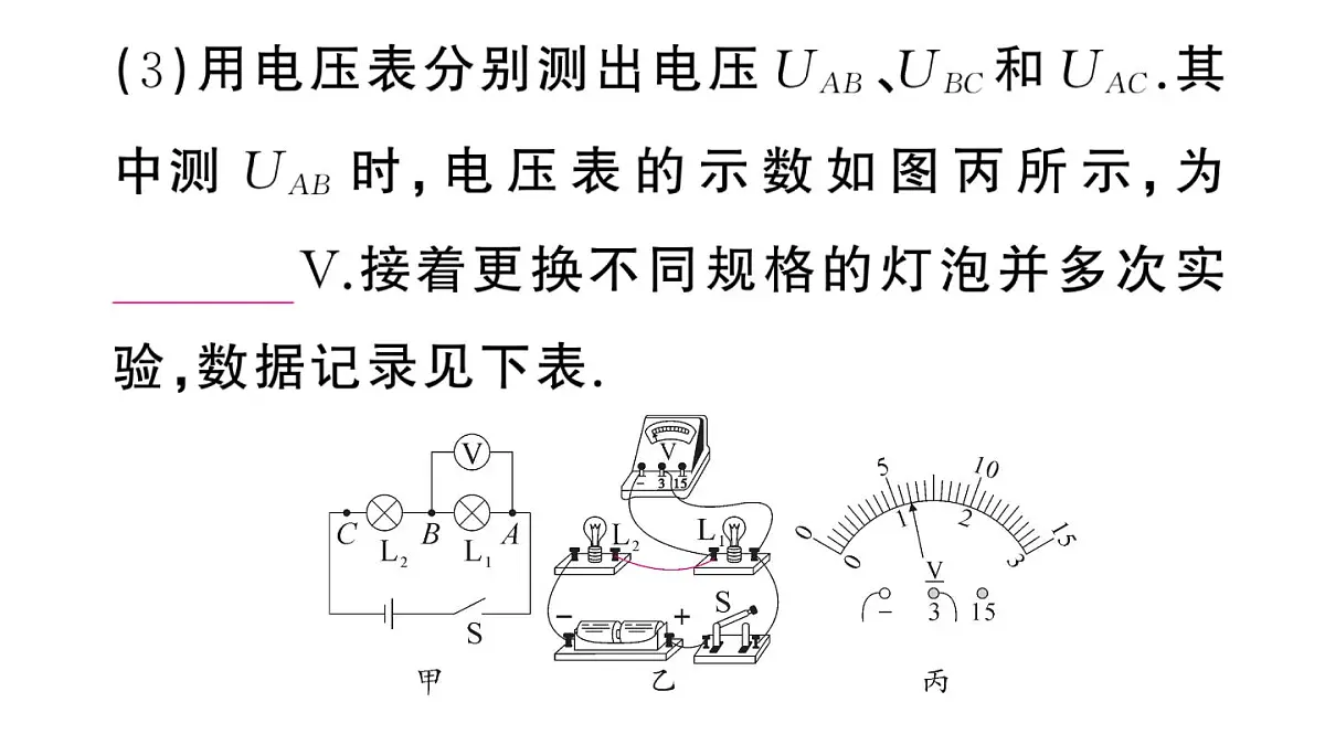 初中物理新沪科版九年级全册第十五章第五节第一课时 探究串联电路中电流、电压的特点作业课件2025秋第8页