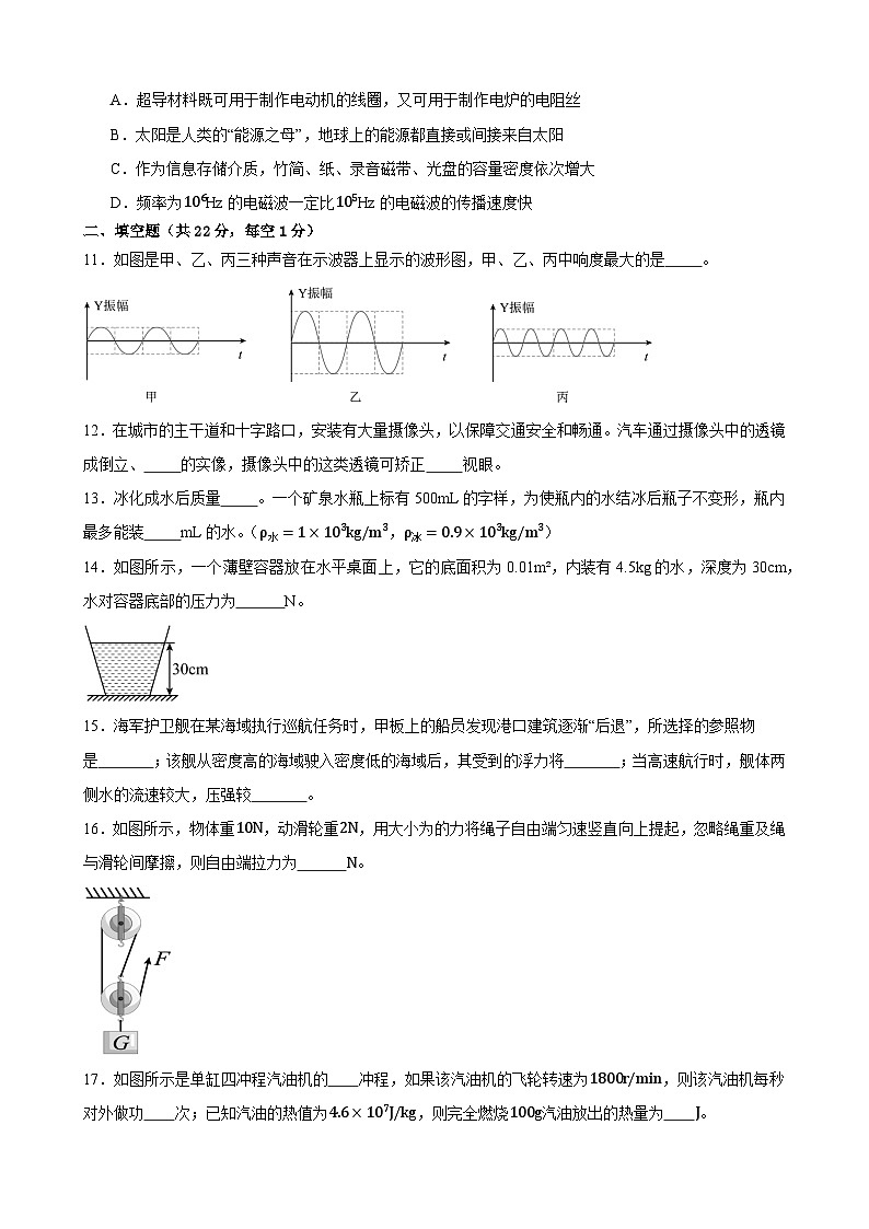 2025年甘肃省武威市凉州区长城、吴家井中学中考二模物理试题（中考模拟）第3页
