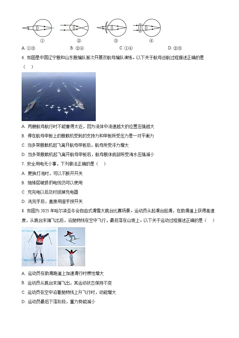 2025年湖南省益阳市中考模拟物理试题（中考模拟）第2页