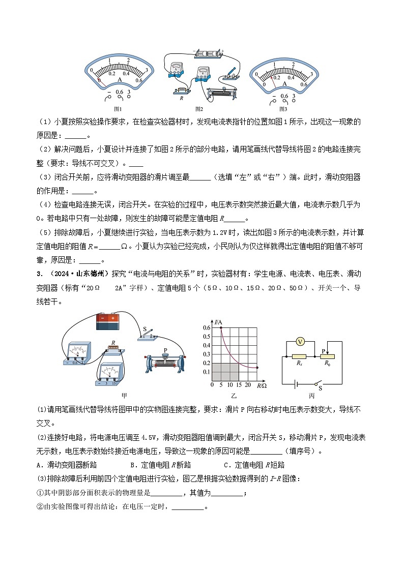 题型05 电阻 电功率的测量实验-备战2025年中考物理真题题源解密（全国通用）（原卷版）第2页