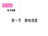 初中物理新滬科版九年級(jí)全冊(cè)第十五章第一節(jié) 靜電現(xiàn)象課堂作業(yè)課件2025秋
