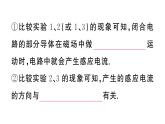 初中物理新滬科版九年級全冊第十九章第一節(jié) 探究：產(chǎn)生感應(yīng)電流的條件 第二節(jié) 發(fā)電機(jī)是怎樣工作的作業(yè)課件2025秋