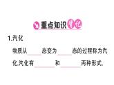 初中物理新滬科版九年級(jí)全冊(cè)第十三章第三節(jié)第一課時(shí) 汽化課堂作業(yè)課件2025秋（含答案）
