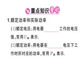 初中物理新滬科版九年級(jí)全冊(cè)第十七章第二節(jié)第二課時(shí) 額定功率與實(shí)際功率課堂作業(yè)課件2025秋（含答案）