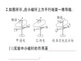 初中物理新滬科版九年級全冊第十八章第二節(jié)第一課時 奧斯特實驗 通電螺線管的磁場作業(yè)課件2025秋（含答案）