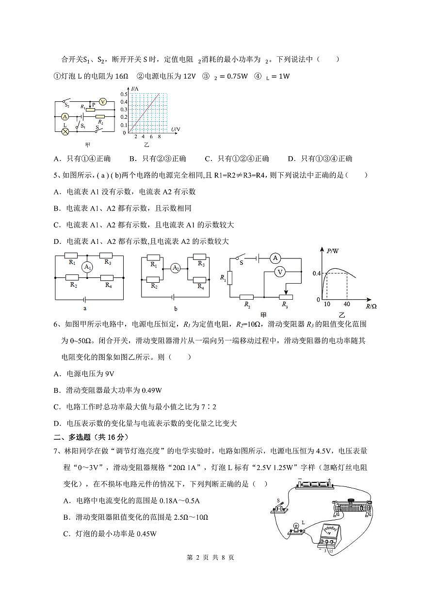 2024物理自主模拟原卷第2页