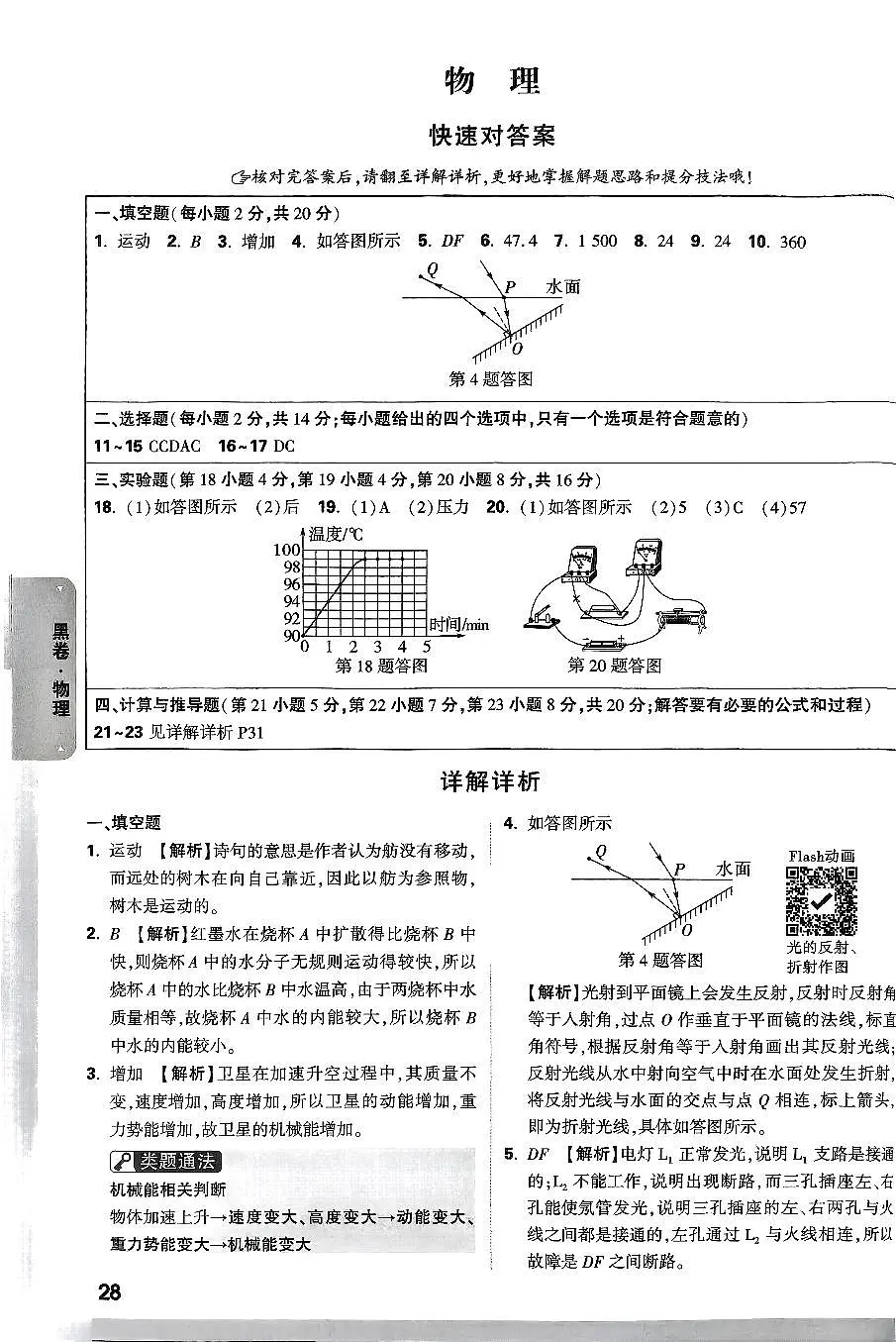 2025《万唯中考•安徽黑白卷》物理黑卷解析版第1页