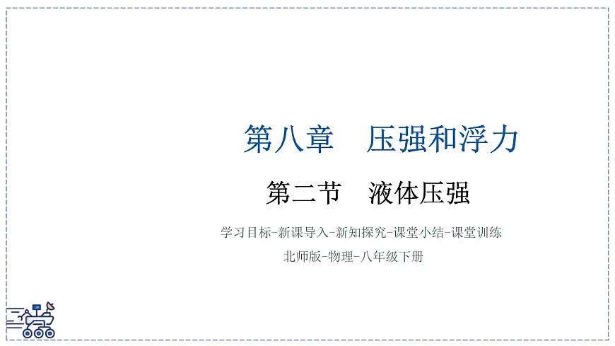 北师大版物理八年级下册 8.2 液体压强 课件第1页
