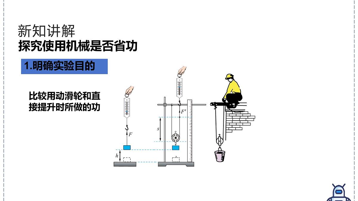 北师大版物理八年级下册 9.5 探究使用机械是否省功 课件第5页