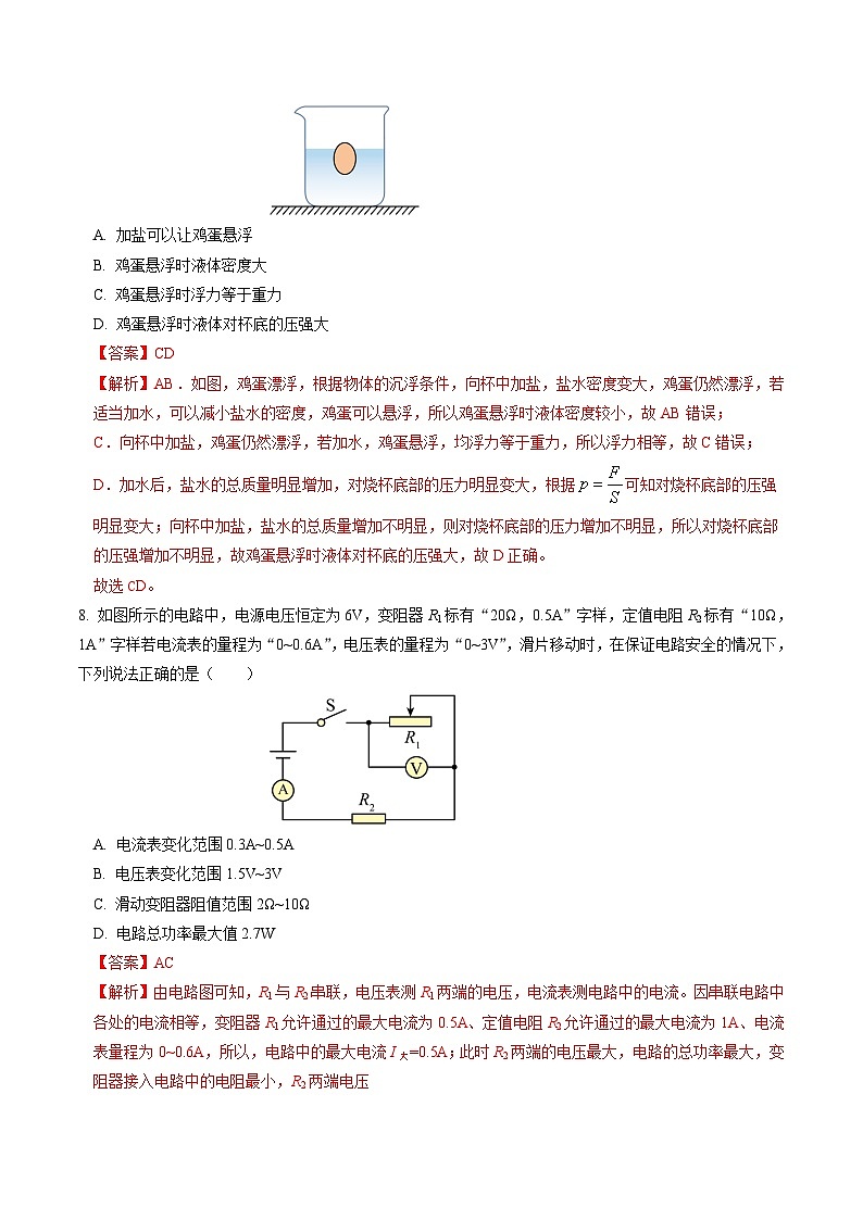 2025年中考押题预测卷：物理（贵州卷）（解析卷）第3页