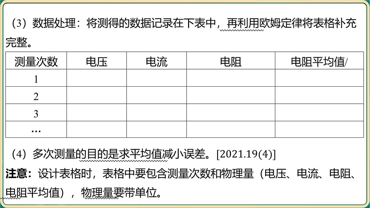 第二章+欧姆定律+电功率+大单元整合-第3节+电阻的测量实验 2025年中考物理一轮专题复习（河南）课件第4页