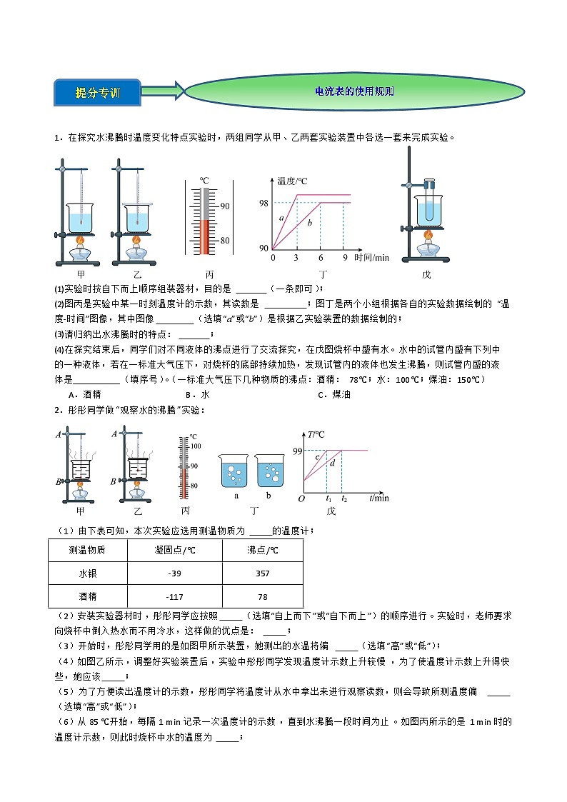 专题4.2.1  探究水在沸腾前后温度变化的特点-【实验攻略】2025年中考物理新课标必做21实验及近年热考实验学案第2页