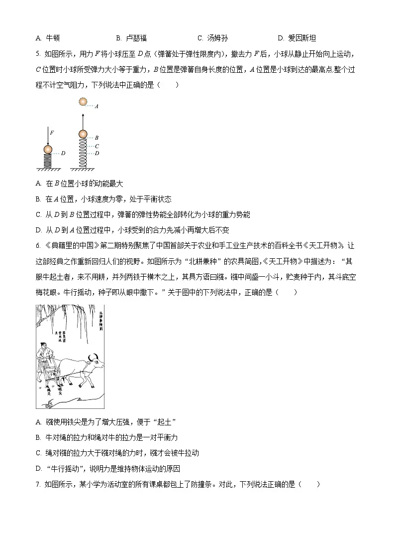 2025年广东省深圳市罗湖区中考三模物理试题（原卷版）第2页