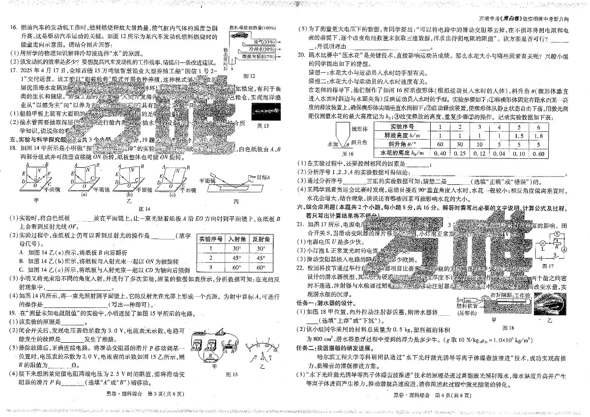 2025年物理黑白卷第2页