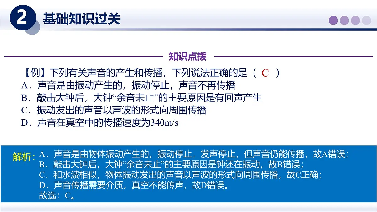 （教科版2024）初中物理八年级上册 第三章+声的世界（章末复习） 课件第8页