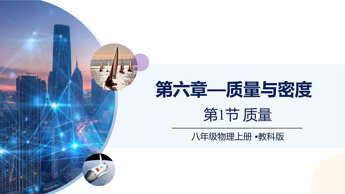 （教科版2024）初中物理八年级上册 6.1质量 课件第1页