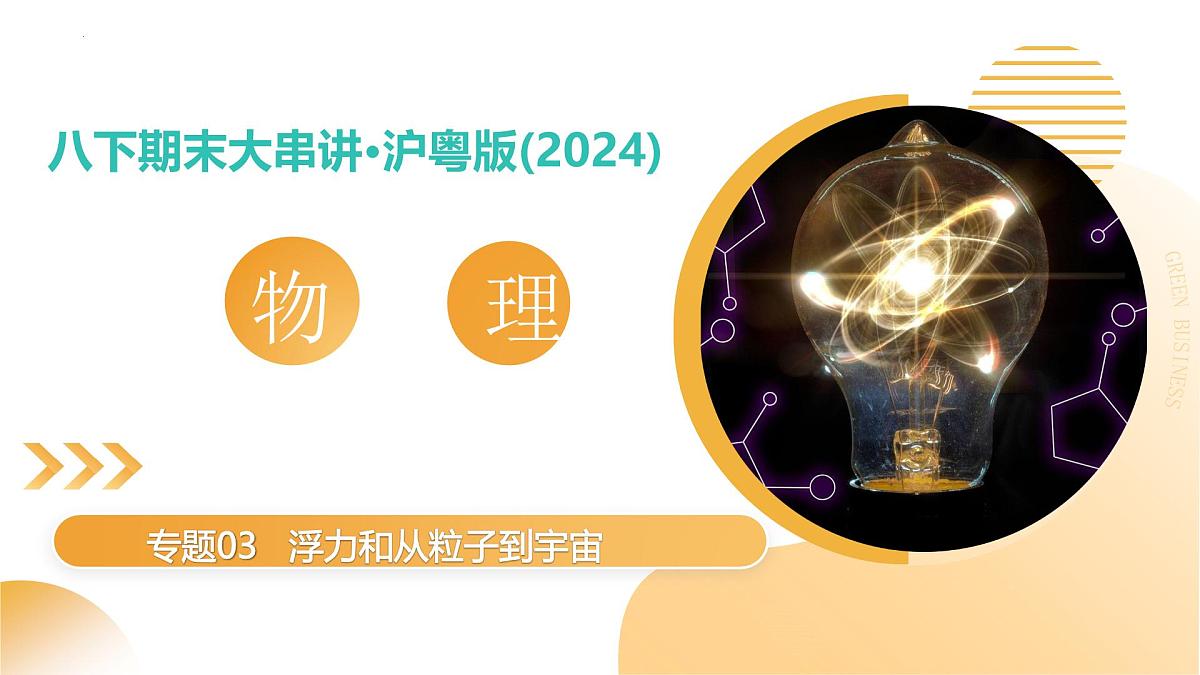 专题03+浮力+从粒子到宇宙 2025学年八年级物理下学期期末考点大串讲课件第1页