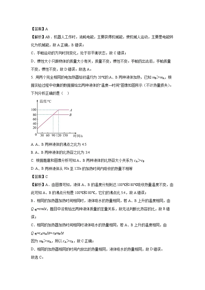 2025年安徽省阜阳市颍上县中考一模物理试题（解析版）第3页