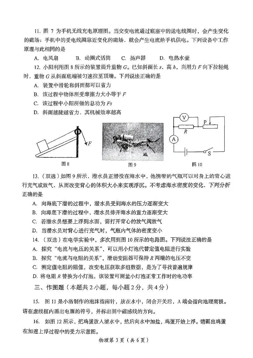 2025年河南省洛阳市中考第二次模拟考试物理试卷（中考模拟）第3页