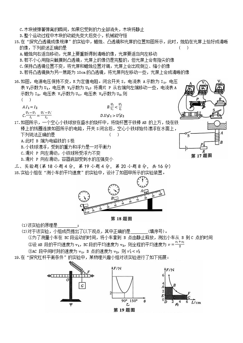 2025年安徽省芜湖市无为市中考三模物理试题（中考模拟）第3页