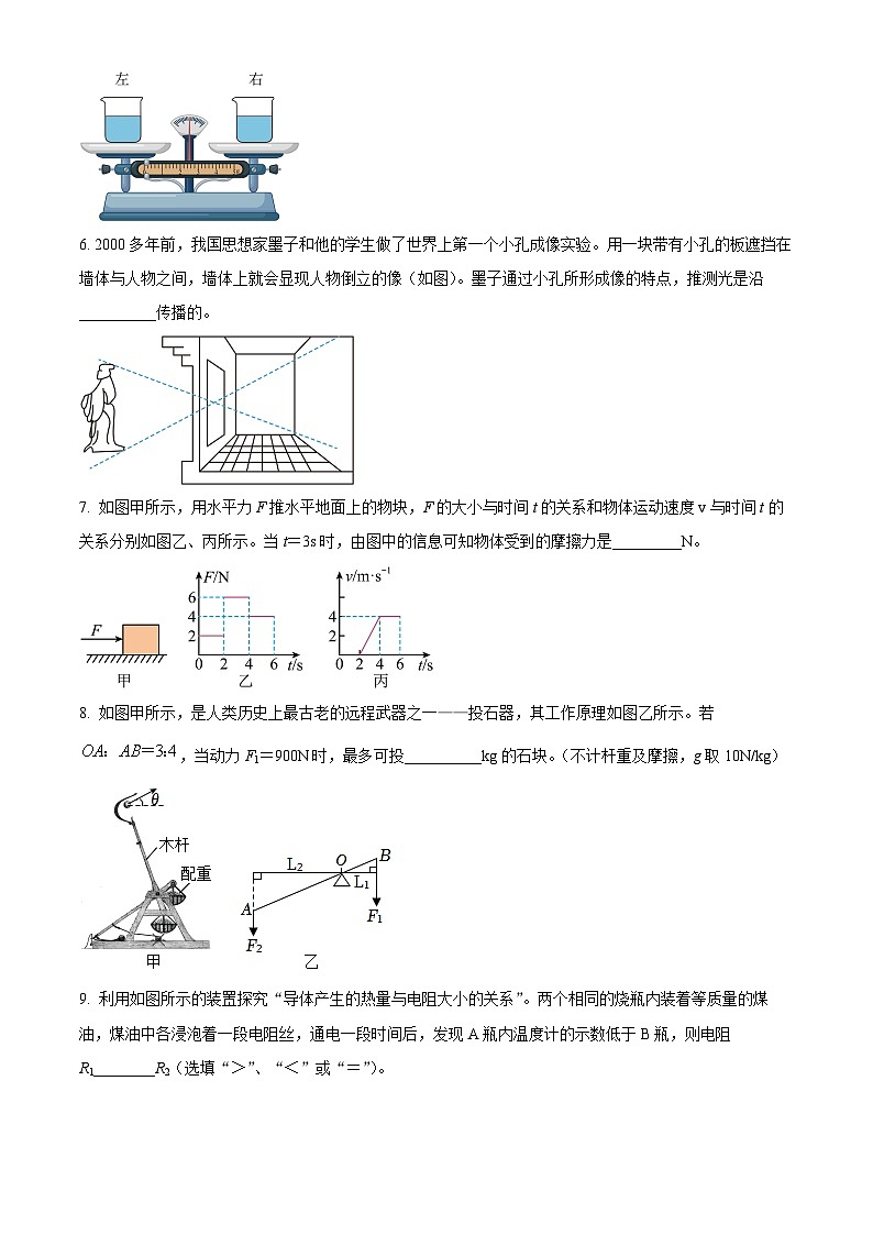 2025年安徽省马鞍山市成功学校中考一模物理试题（原卷版）第2页