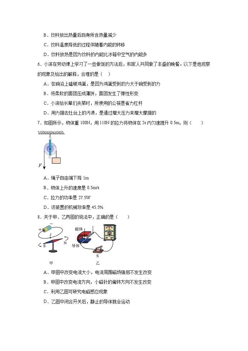 2025年黑龙江省齐齐哈尔市中考二模物理试题（无答案）第2页