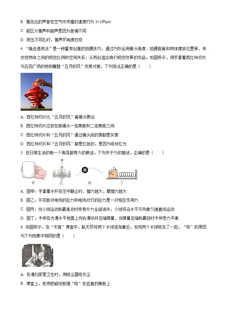 2025年山东省济南市长清区中考二模物理试题（中考模拟）第2页