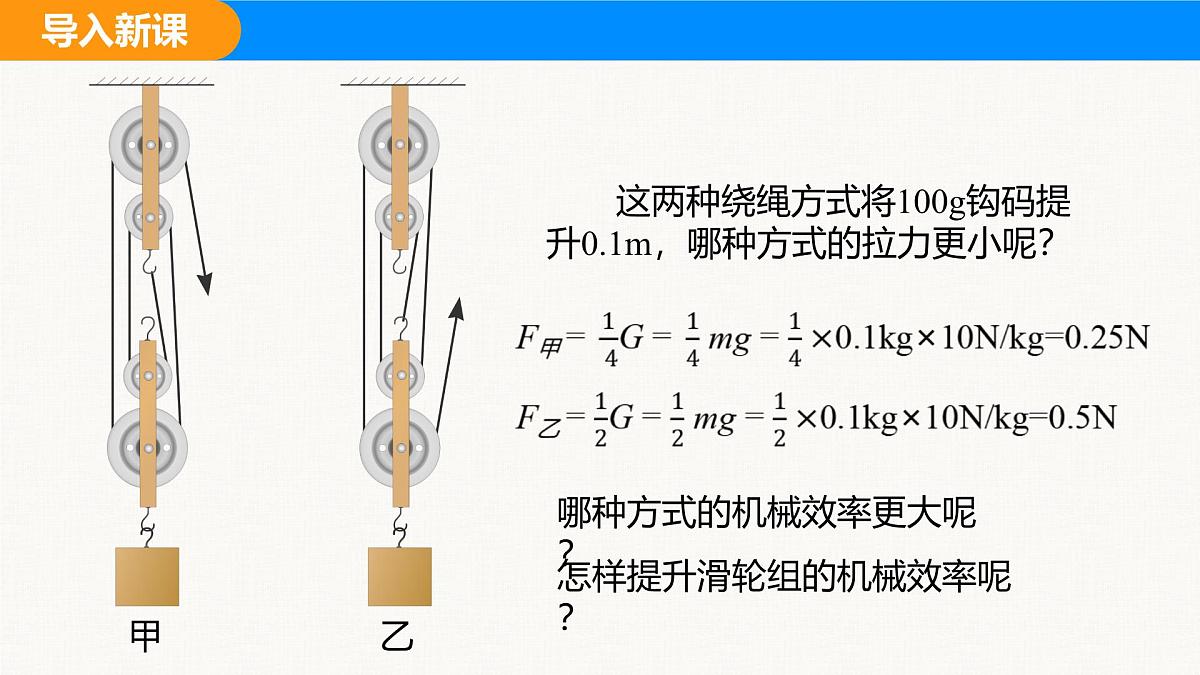 人教版（2024）八年级物理下册课件 第十二章 第4节 机械效率 第2课时第2页