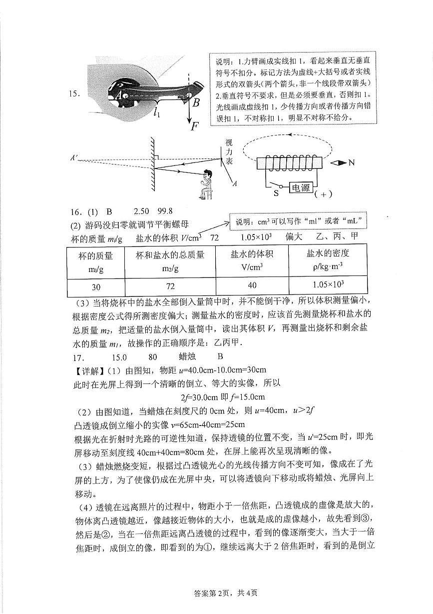 雷州市八中集团九年级联考物理试卷及答案 雷州市八中集团九年级联考物理试卷答案第2页