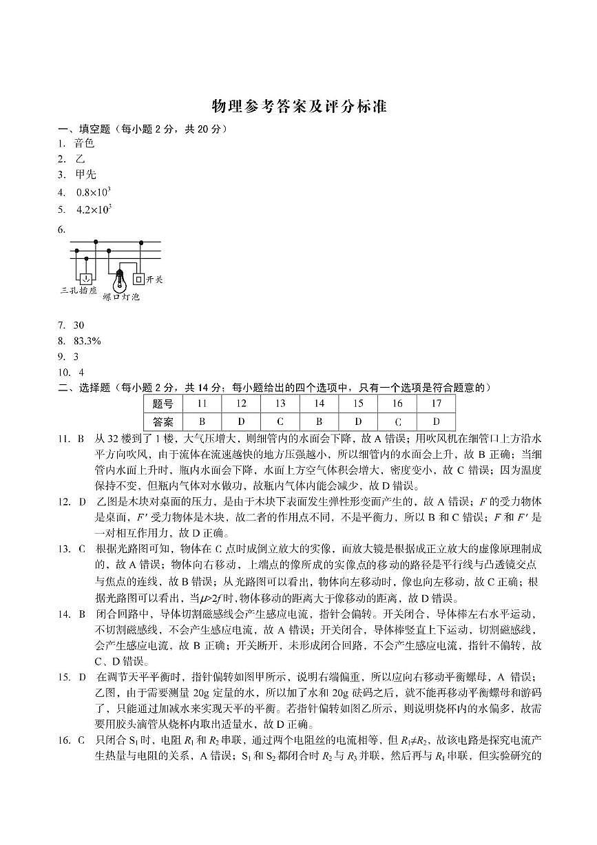 物理答案第1页