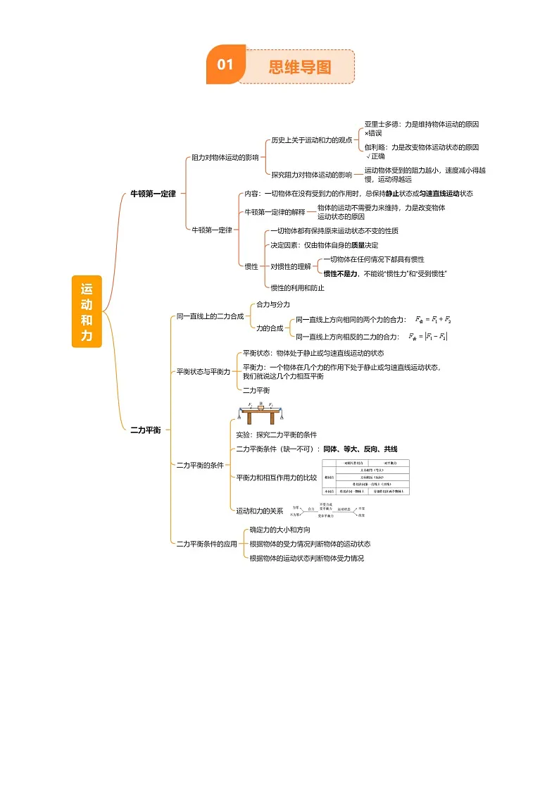 2025年中考物理专项复习讲义专题09 运动和力(2大模块知识清单+5个易混易错+4种方法技巧+典例真题精析)(原卷版)第2页
