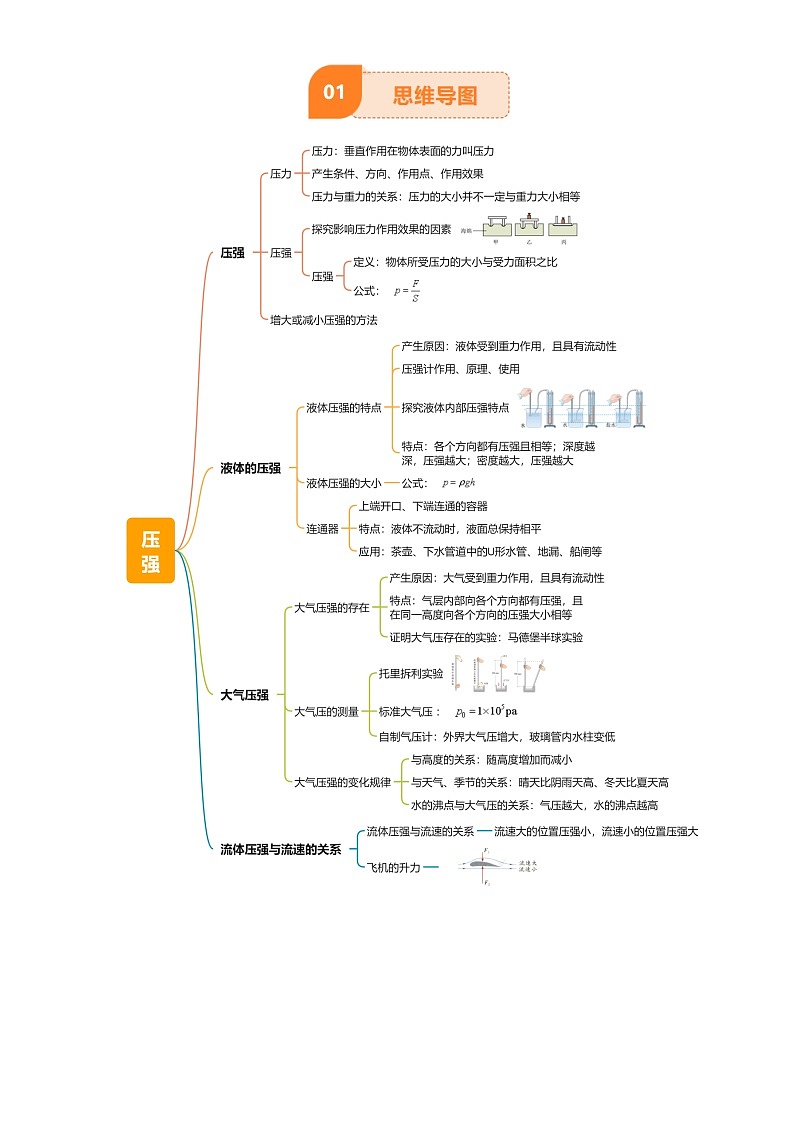 2025年中考物理专项复习讲义专题10 压强(4大模块知识清单+5个易混易错+5种方法技巧+典例真题精析)(原卷版)第2页