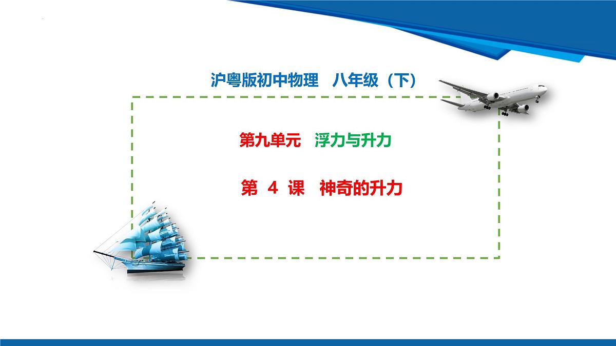 2025年春沪粤版物理八年级下册教学课件 8.4 流体的压强与流速的关系第1页
