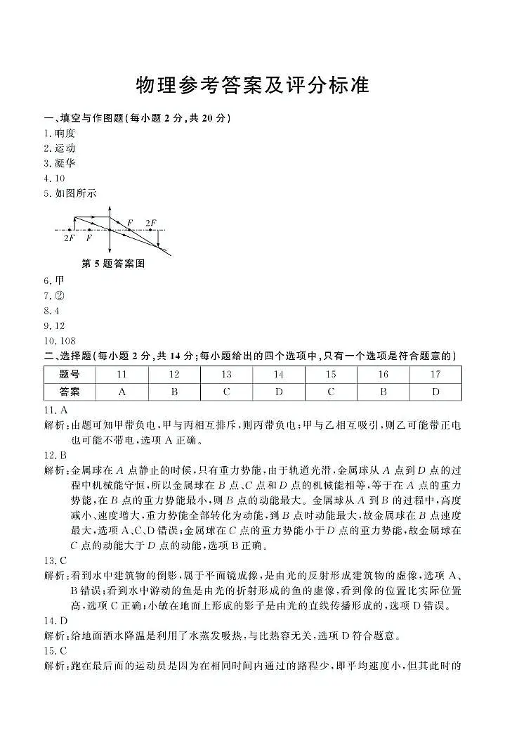 物理答案第1页